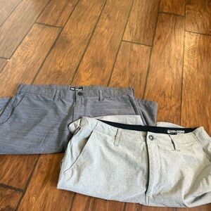 Volcom and Hurley  Charcoal and Light Gray Shorts